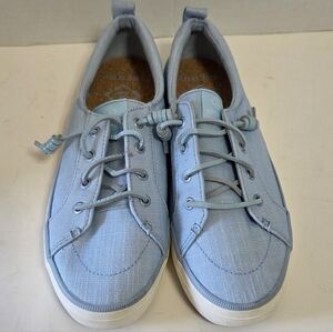 Sperry Crest Vibe Blue Shimmer Shoes Sz 7.5